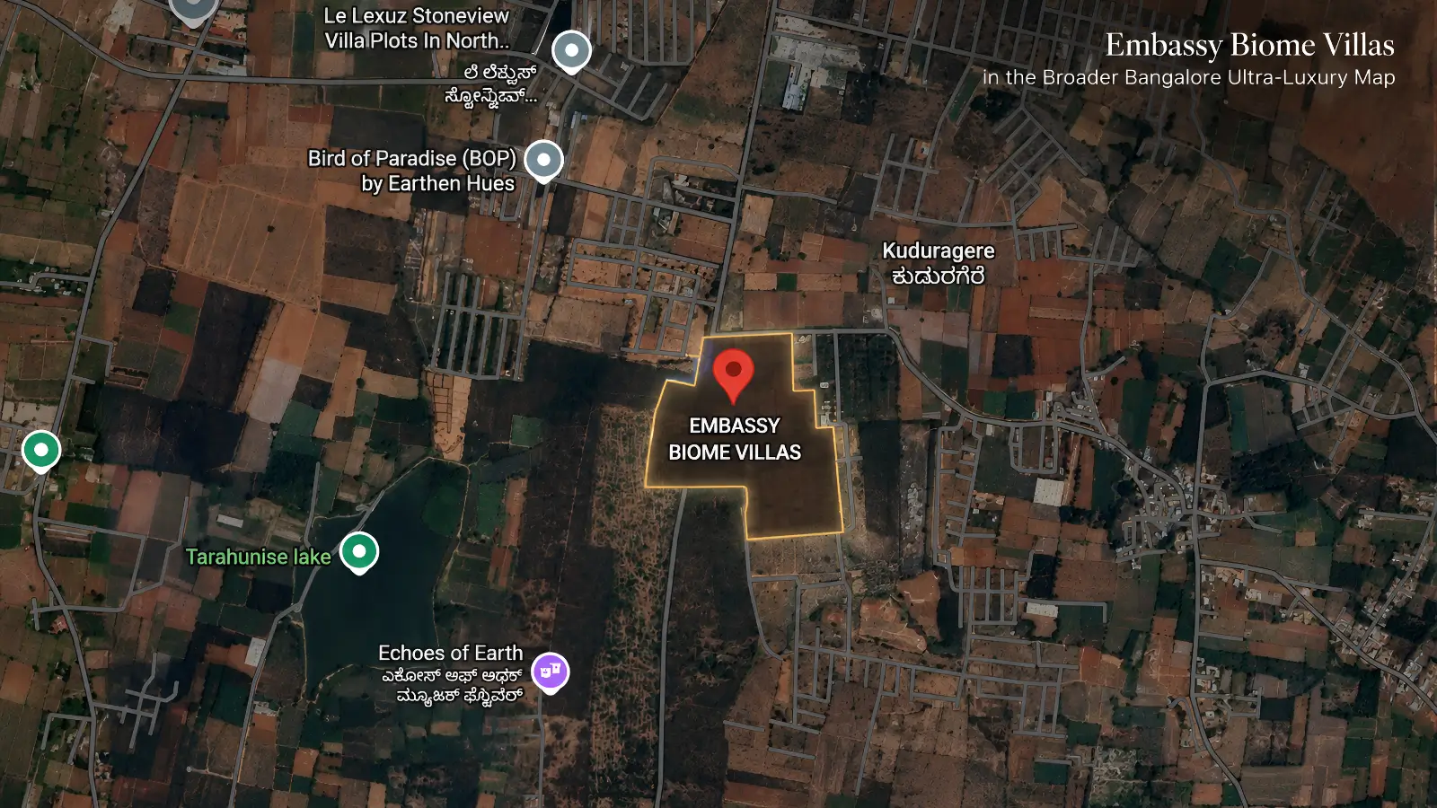 Embassy Biome Villas in the Broader Bangalore Ultra-Luxury Map