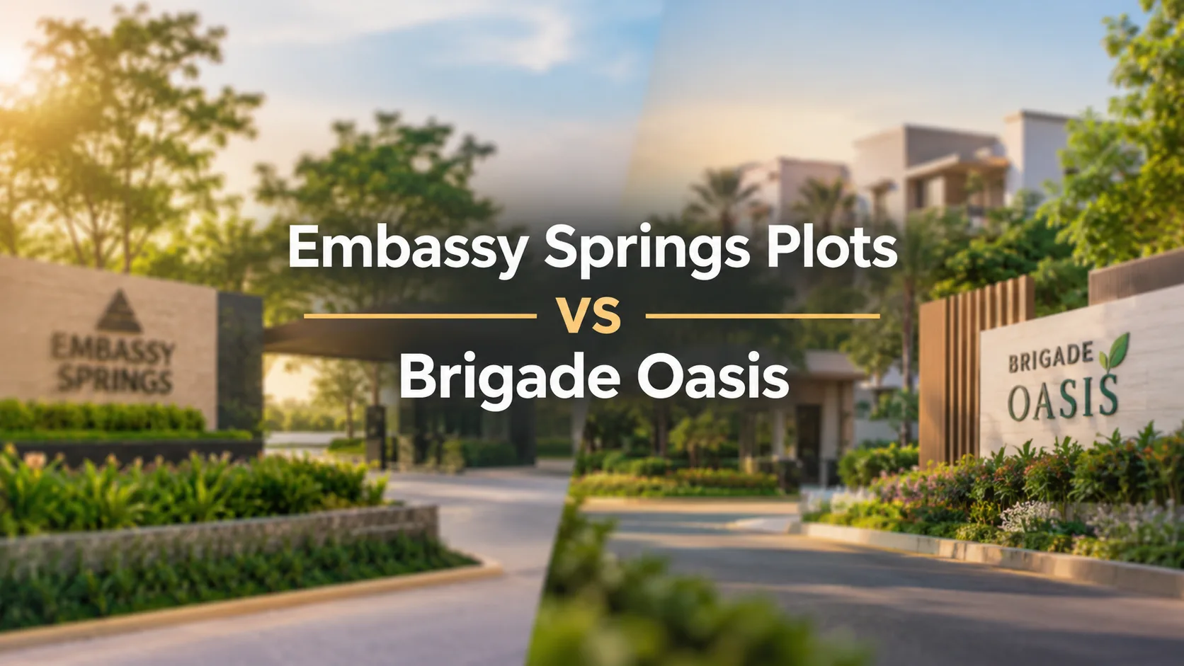 Embassy Springs Plots Vs Brigade Oasis