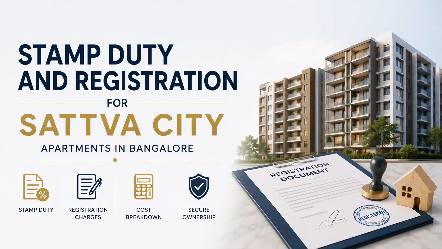 Stamp Duty and Registration for Sattva City Apartments in Bangalore