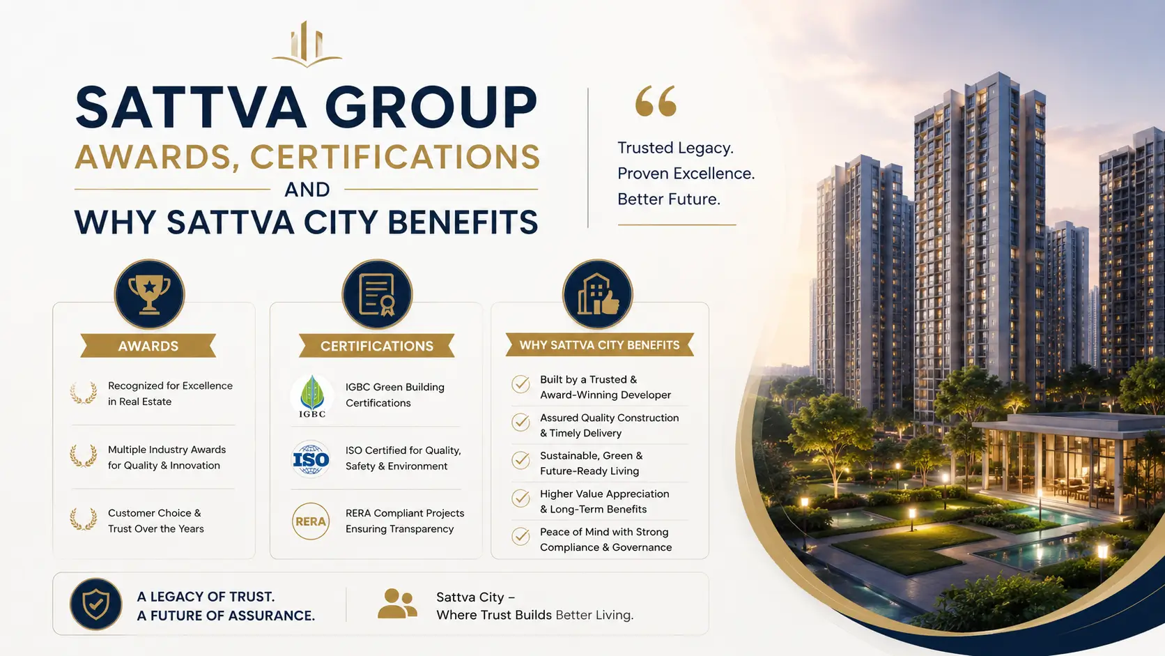 Sattva Group Awards, Certifications and Why Sattva City Benefits